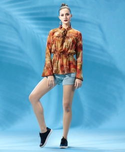 Multi Polyester Digital Printed Tunic Tops