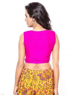 Pink Bhagalpuri Silk Zardosi With Stone Work Blouses