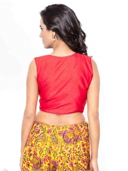 Red Bhagalpuri Silk Zardosi With Stone Work Blouses