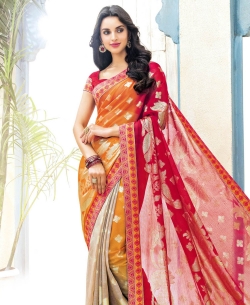 Multi Chiffon Braso Printed, Lace Border Border Sarees