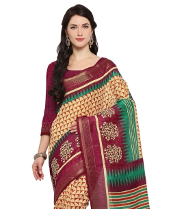 Multi Cotton Geomatric Printed Regular Sarees