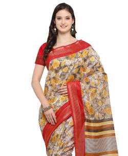 Multi Cotton Floral Printed Regular Sarees