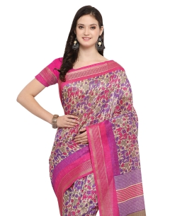 Multi Cotton Elephant Printed Regular Sarees