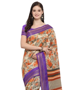 Multi Cotton Floral Printed Regular Sarees