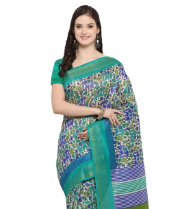 Multi Cotton Elephant Printed Regular Sarees