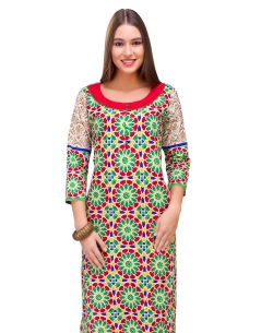 Multi Cotton Digital Printed Straight Cut Kurtis