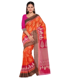 Beige Cotton Silk Printed Regular Sarees