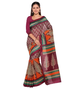 Multi Cotton Silk Printed Regular Sarees