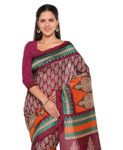Multi Cotton Silk Printed Regular Sarees