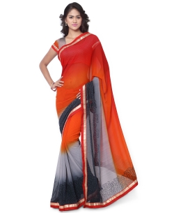 Multi Tussar Silk Printed, Lace Border Regular Sarees