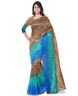 Multi Tussar Silk Digital Printed Regular Sarees