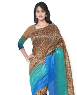 Multi Tussar Silk Digital Printed Regular Sarees