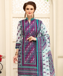 Multicolor Cotton Printed Chudidhar Suits