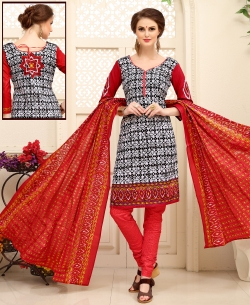 Multicolor Cotton Printed Chudidhar Suits