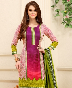 Multicolor Cotton Printed Chudidhar Suits