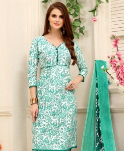 Multicolor Cotton Printed Chudidhar Suits