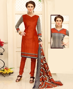Multicolor Cotton Printed Chudidhar Suits