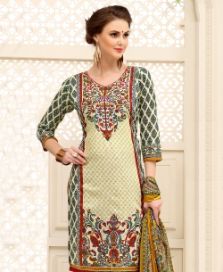 Multicolor Cotton Printed Chudidhar Suits