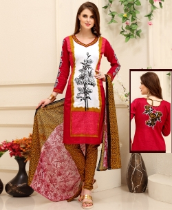 Multicolor Cotton Printed Chudidhar Suits