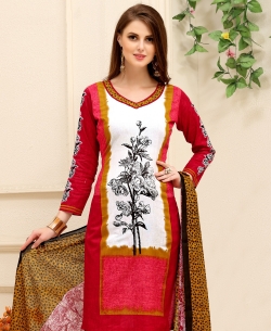 Multicolor Cotton Printed Chudidhar Suits