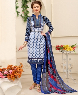 Multicolor Cotton Printed Chudidhar Suits