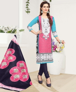 Multi-Color Cotton Printed Chudidhar Suits