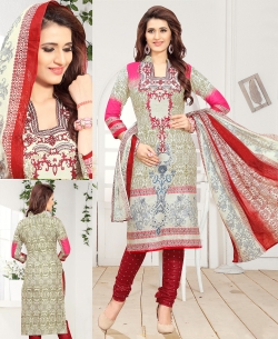 Multi-Color Cotton Printed Chudidhar Suits