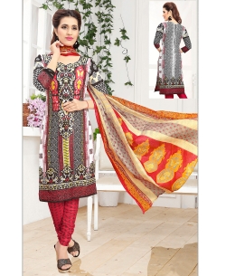 Multi-Color Cotton Printed Chudidhar Suits