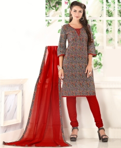 Multi-Color Cotton Printed Chudidhar Suits