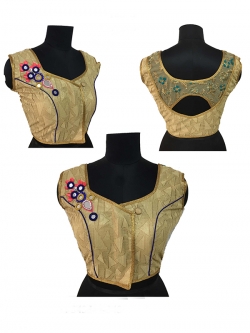 Golden Fancy Fab, Nett Embroidery Work & Mirror, Diamond Work Blouses