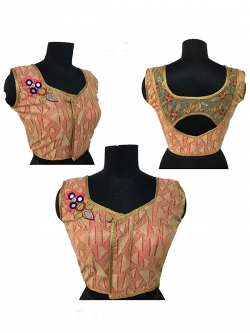 Golden Fancy Fab, Nett Embroidery Work & Pearl, Diamond Work Blouses