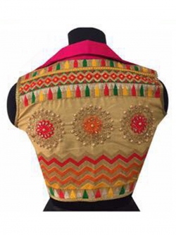 Golden Fantom, Fancy Fab Embroidery Work & Pearl, Diamond Work Blouses