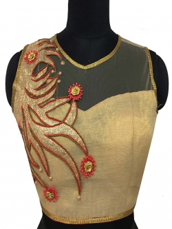 Golden Art Silk, Nett Pearl Work Blouses