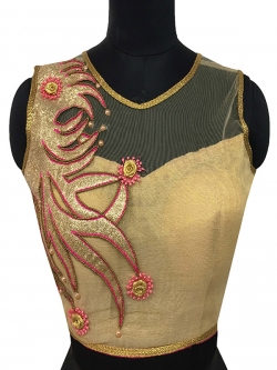 Golden Art Silk, Nett Pearl Work Blouses