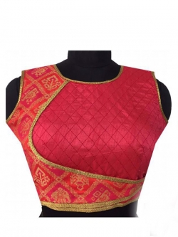 Pink Jacquard Zari Work Blouses