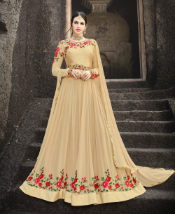 Sandal Santoon Thread Embroidery Anarkali Suits