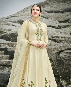 Sandal Santoon Thread Embroidery Anarkali Suits