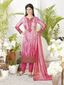 Pink Pure Lawn Cotton Embroidery Chudidhar Suits