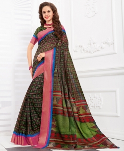 Black Silk Lace Border Cotton Sarees