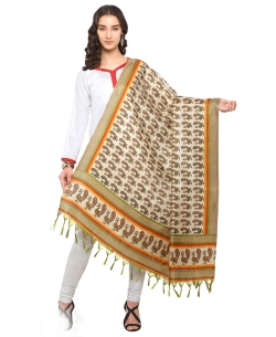 Yellow Bhagalpuri Printed Dupattas