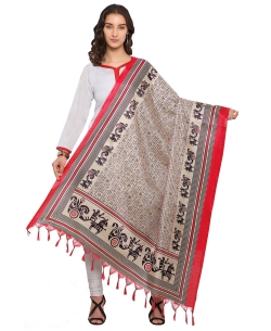 Red Bhagalpuri Printed Dupattas