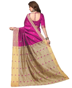 Pink Banarasi Silk Jacquard Traditional Sarees
