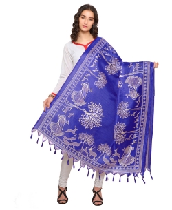 Blue Bhagalpuri Printed Dupattas