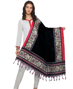 Black Bhagalpuri Printed Dupattas