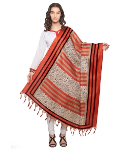 Brown Bhagalpuri Printed Dupattas