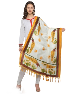 Yellow Bhagalpuri Printed Dupattas