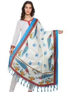 Blue Bhagalpuri Printed Dupattas