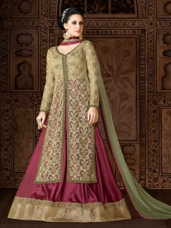 Mint Green Net Embroidery Anarkali Suits