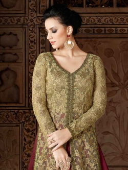 Mint Green Net Embroidery Anarkali Suits