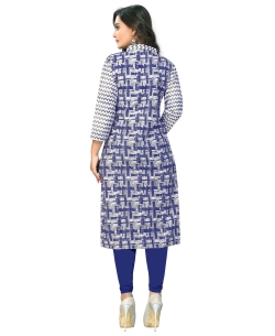 Multi Cotton Printed Straight Cut Kurtis